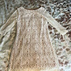 Cream lace dress